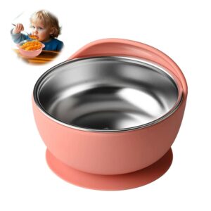 Bowl / Plato Para Bebés De Acero Inoxidable Rosa Úpale miniatura