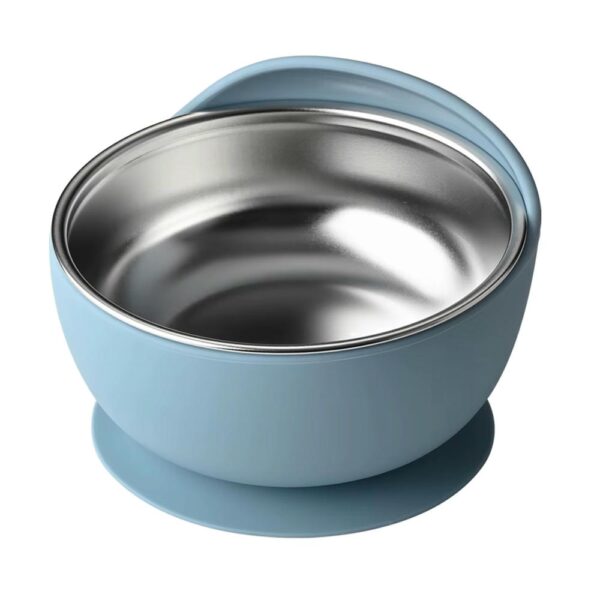 Bowl / Plato Para Bebés De Acero Inoxidable Celeste Úpale