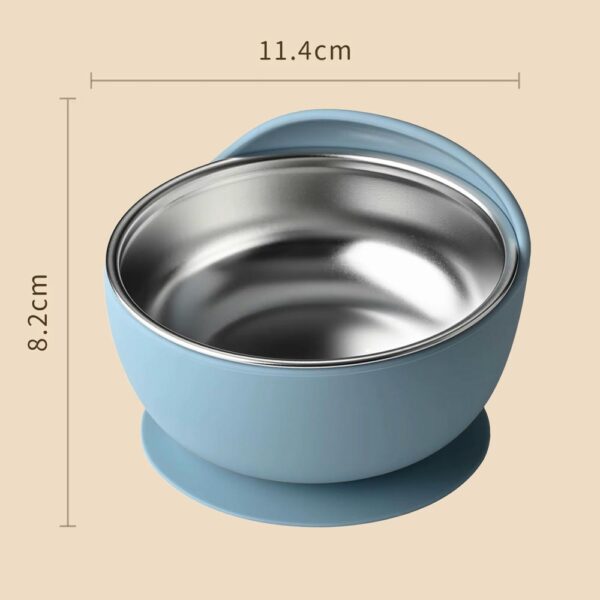 Bowl / Plato Para Bebés De Acero Inoxidable Celeste Úpale medidas