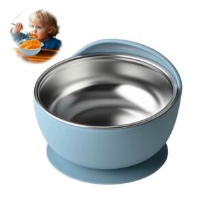 Bowl / Plato Para Bebés De Acero Inoxidable Celeste Úpale miniatura