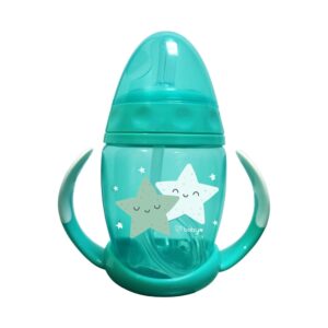 Taza Babys Boquilla de Silicón y Sorbete 7 onz 6M+ Estrellas Turquesa nuevo diseño