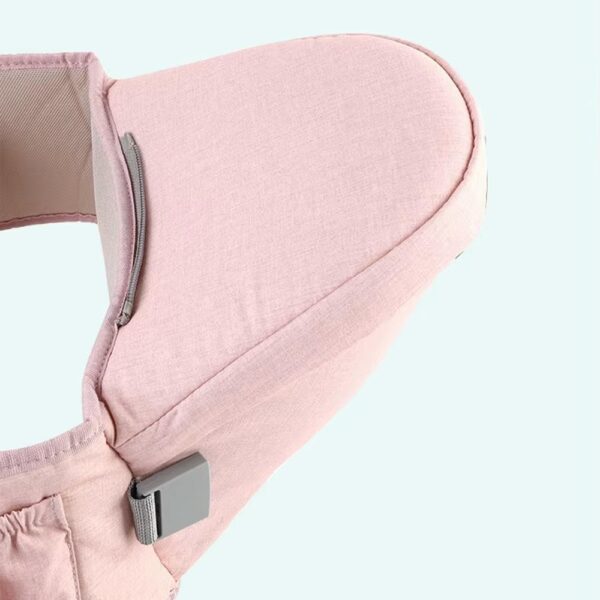 Canguro Ergonómico Rosado Baby Land vista cerca