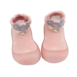 Zapatos Antideslizantes (Zapamedias talla 22-23) Rosada-Plomo Lobo Baby Land