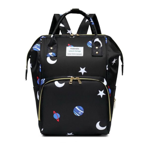 Mochila Pañalera Negra Espacio Prime