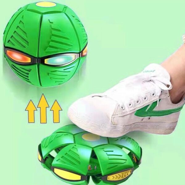 Pelota de Platillo Volador con Luces 3años+ Verde Prime rebote