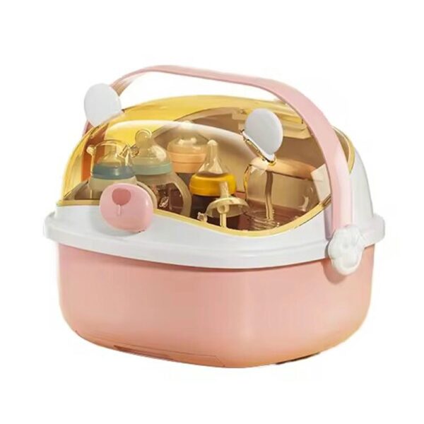 Escurridor de Biberones Bearly Dry Rosado Creciendo Juntos