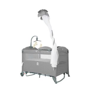 Corral Cuna para bebé Gris Burbay