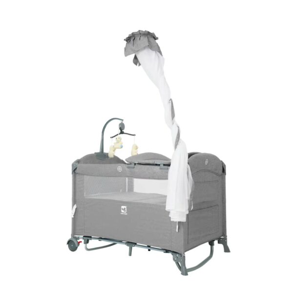 Corral Cuna para bebé Gris Burbay
