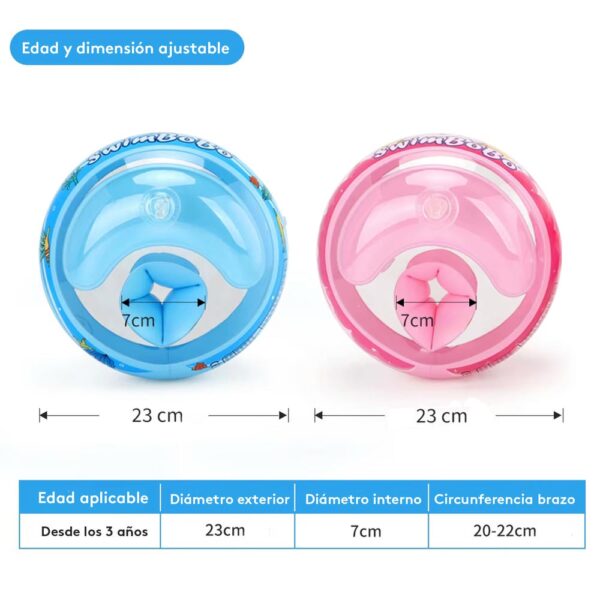 Flotador De Brazos Niños Tiburón +3 años Úpale medidas