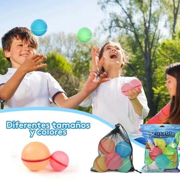 Globo De Agua Reutilizable x12 unidades Úpale tamaños