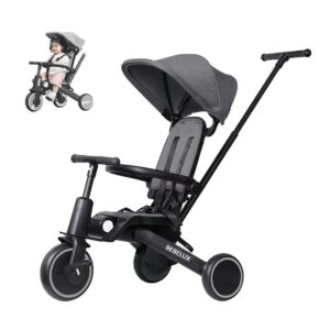 Coche Triciclo para niños 7 En 1 Negro Úpale