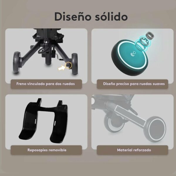 Coche Triciclo para niños 7 En 1 Negro Úpale diseño