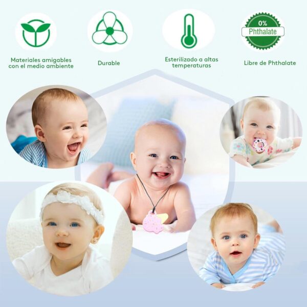 Set De Collares Masticables Sensorial Rosa Úpale x 6 beneficios