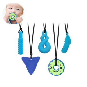 Set De Collares Masticables Sensorial Azul Úpale x 6