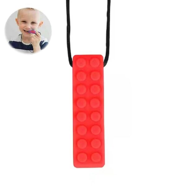 Collar Masticable Sensorial Bloque Rojo x 1