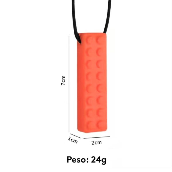 Collar Masticable Sensorial Bloque Rojo x 1 medidas