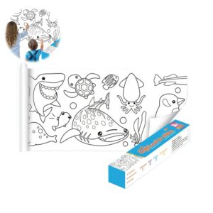 Rollo De Papel Para Colorear Mundo Marino 30cm x 3 metros