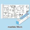 Rollo De Papel Para Colorear Animales 30cm x 3 metros medida