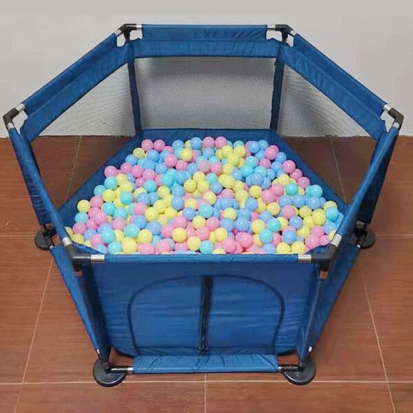 Corral De Juegos Hexagonal Azul Úpale vista frontal