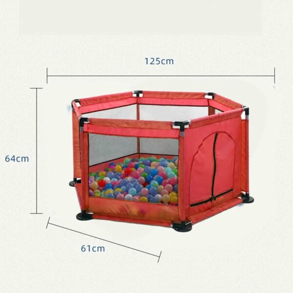 Corral De Juegos Hexagonal Rojo Úpale medidas