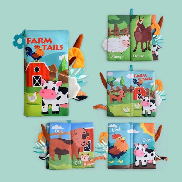 Libro De Tela Sensorial Granja Úpale partes