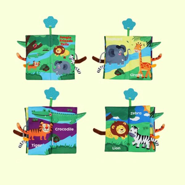 Libro De Tela Sensorial Jungla Úpale partes