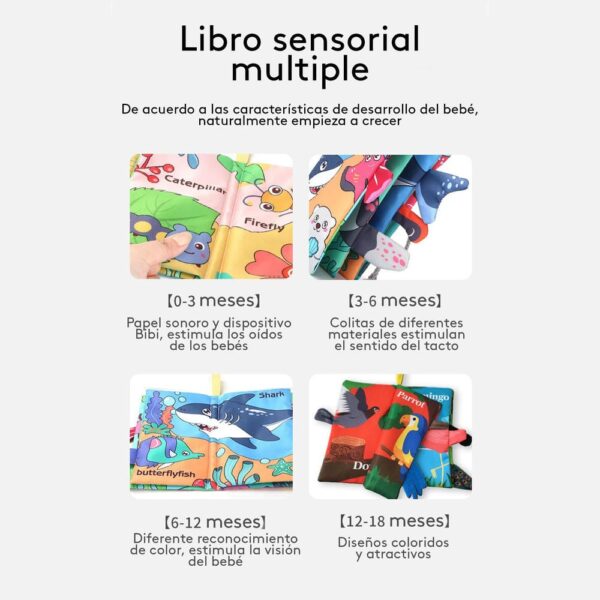 Libro De Tela Sensorial Jungla Úpale características