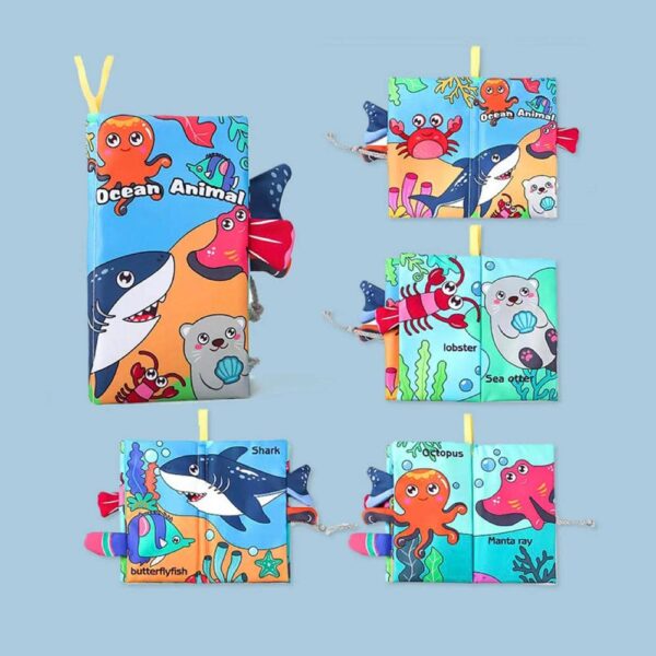 Libro De Tela Sensorial Animales Marinos Úpale partes