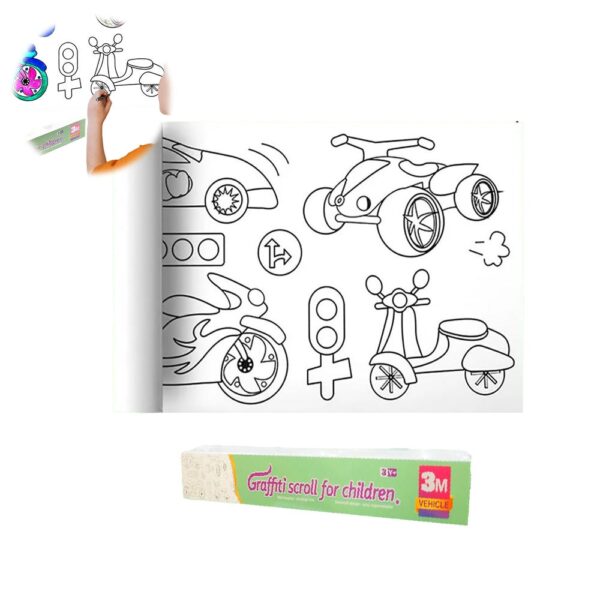 Rollo De Papel Para Colorear Pista De Autos 30cm x 3 metros