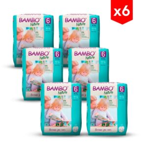Pañal Bambo Nature Talla 6, XXG x 20 (16+ kg) combo x6