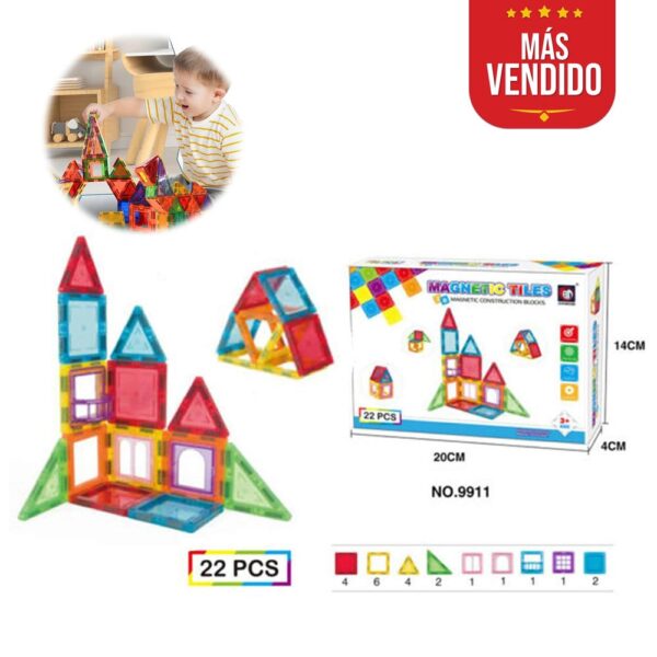 Juguete Bloques Magnéticos 22 piezas Úpale nuevo