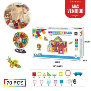 Juguete Bloques Magnéticos 70 piezas Úpale nuevo