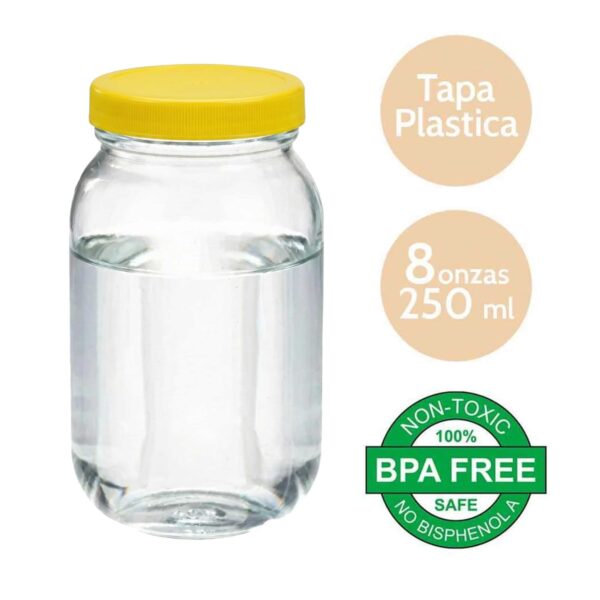 Vaso Recolector de Leche de Vidrio 250 ml características tapa amarilla