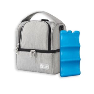 Bolso Térmico Gris/Negro + Pilas de Hielo Creciendo Juntos