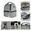 Bolso Térmico Gris/Negro + Pilas de Hielo Creciendo Juntos partes