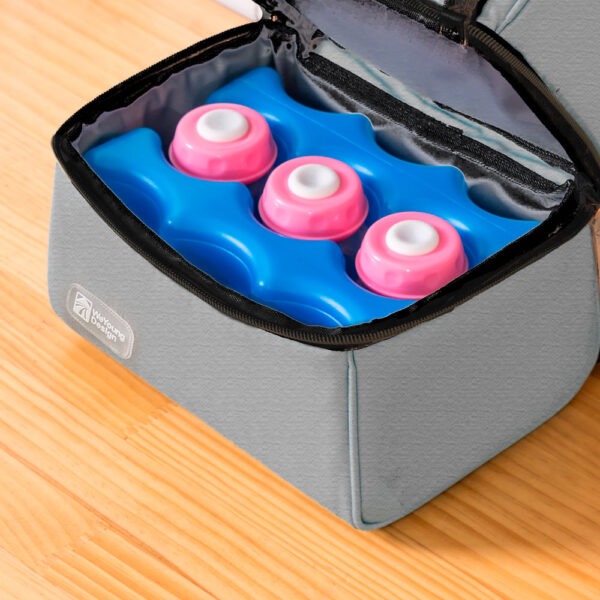 Bolso Térmico Gris/Negro + Pilas de Hielo Creciendo Juntos pilas