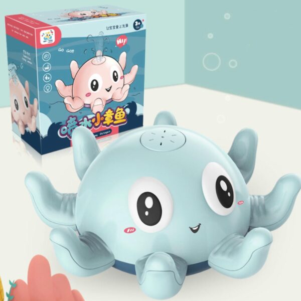 Juguete Pulpo Splash Celeste Creciendo Juntos caja