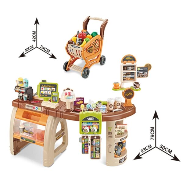 Juguete Didáctico Supermercado 65 piezas Creciendo Juntos medidas