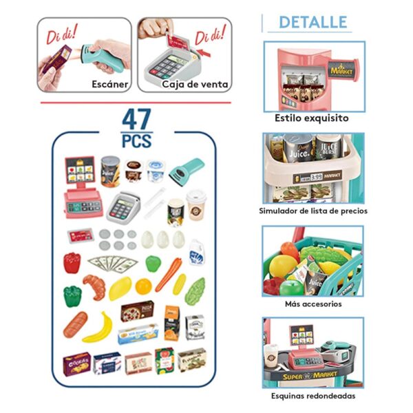 Juguete Didáctico Supermercado 47 piezas Creciendo Juntos piezas
