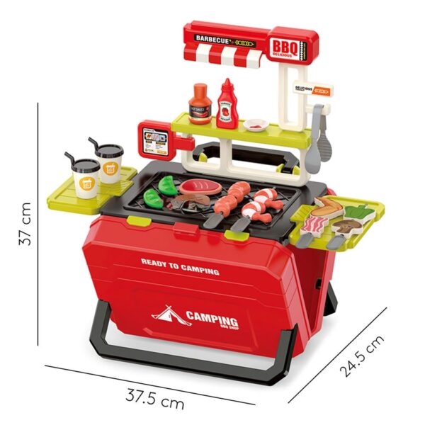 Juguete Didáctico Parrillero Rojo Creciendo Juntos medidas completo