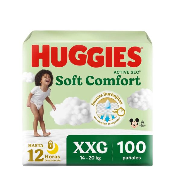Pañal Huggies Active Sec Soft Comfort XXG x 100