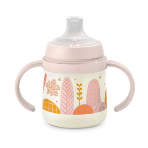 Biberón con Agarradera 150ml Rosado Bosque +6m Suavinex sin tapa
