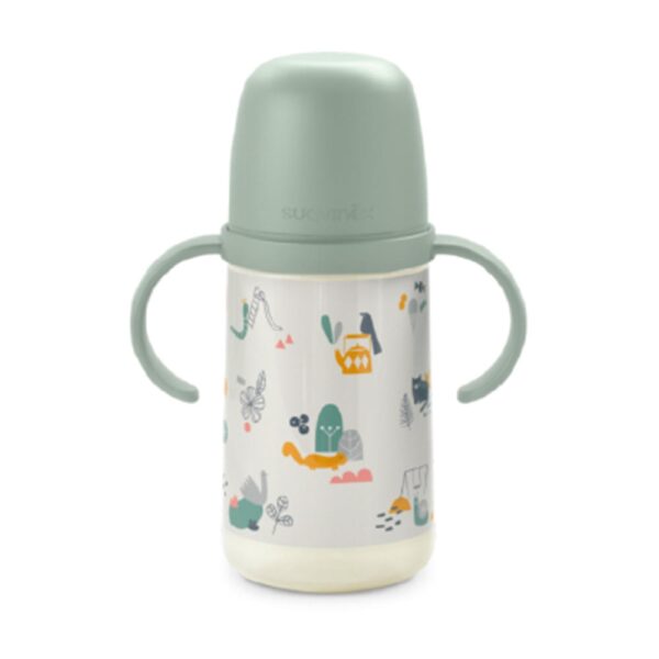 Taza Suavinex con Agarradera 270ml Antiderrame Verde Oscuro Parque +6M