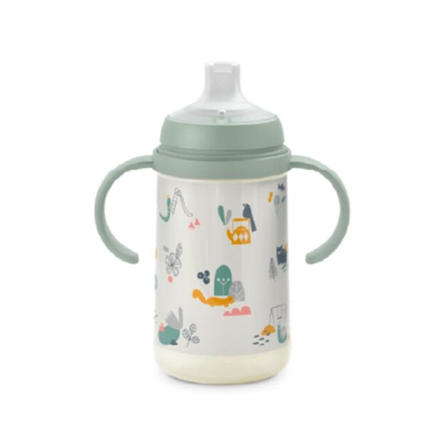 Taza Suavinex con Agarradera 270ml Antiderrame Verde Oscuro Parque +6M sin tapa