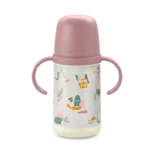 Taza Suavinex con Agarradera 270ml Antiderrame Fucsia Parque +6M