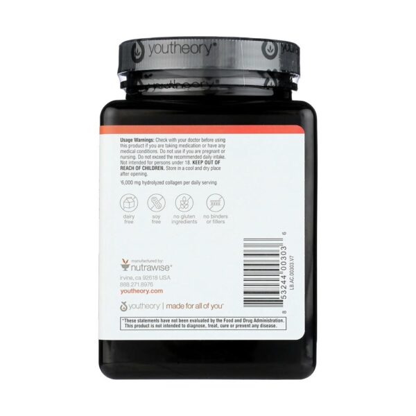 Colágeno Collagen Advance Formula Youtheory x 290 Tabletas advertencia