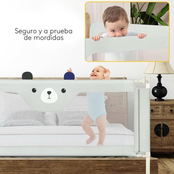 Baranda De Cama Oso Gris 200cm x 64cm Úpale seguro