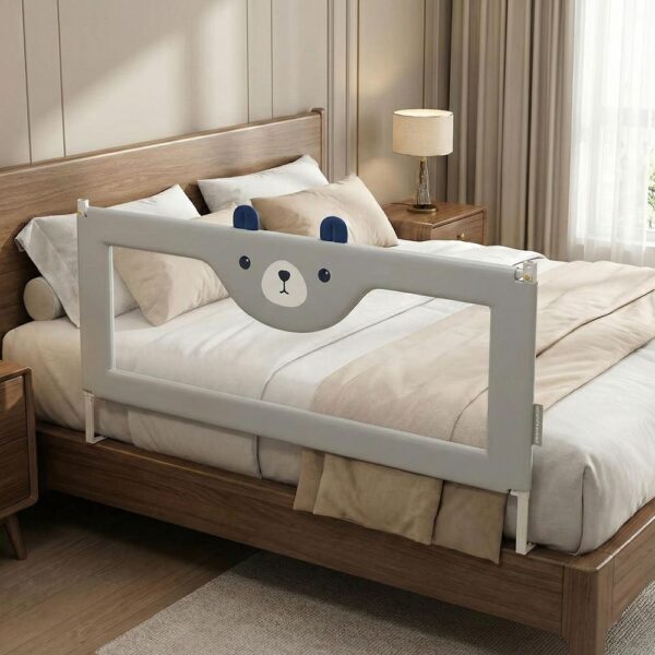 Baranda De Cama Oso Gris 200cm x 64cm Úpale uso en cama