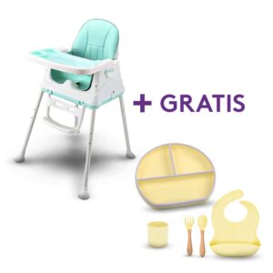 Silla Isabella Verde + Kit Amarillo De 5 Piezas