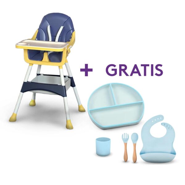 Silla Cora Azul + Kit Celeste De 5 Piezas